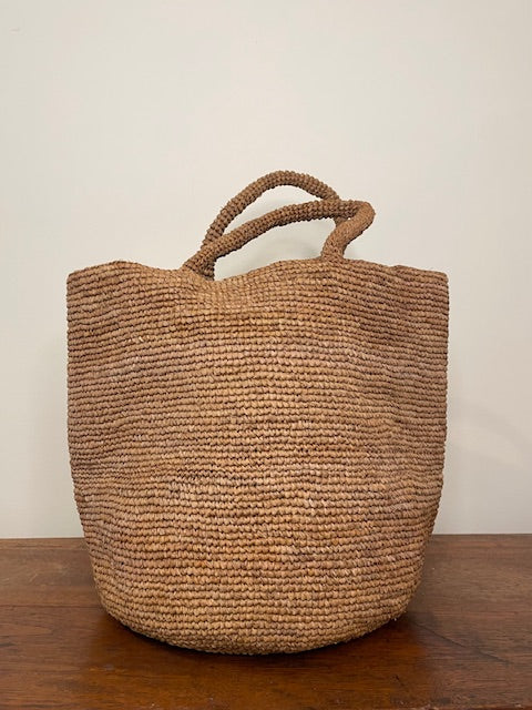 Zanatany Concepts Raffia Tote - Caramel