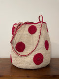 Zanatany Concepts Raffia Tote Bag - Red