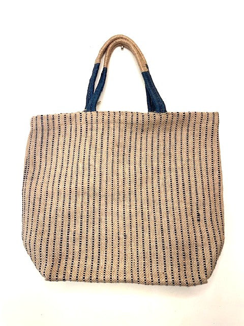 Reusable Tote Bag - Indigo Stripe