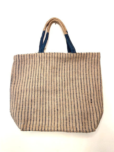 Reusable Tote Bag - Indigo Stripe